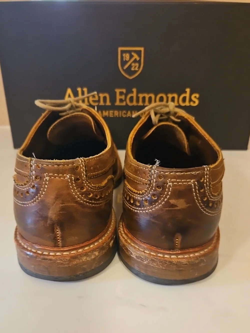 Allen Edmonds Men’s Brown Wingtip Oxford Shoes